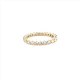 14K Gold Half Pear Half Round Diamond Eternity Band