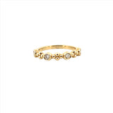 14K Gold Bubble Cluster Round Diamond Ring