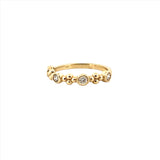 14K Gold Bubble Cluster Round Diamond Ring