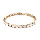 14K Gold 3.5MM Lab Grown Oval Tennis Bracelet