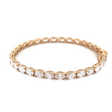 14K Gold 3.5MM Lab Grown Oval Tennis Bracelet