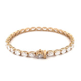 14K Gold 3.5MM Lab Grown Oval Tennis Bracelet