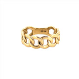 14K Yellow Gold 8MM Cuban Band