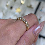 14K Gold Seven Round Diamond U Prong Band