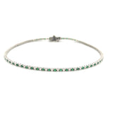 14K Gold Emerald and Diamond Tennis Bracelet