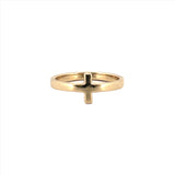 14K Yellow Gold 2MM Cross Band