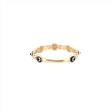 14K Gold Evil Eye Bubble Band