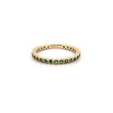 14K Gold Emerald Art Deco Band