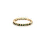 14K Gold Emerald Art Deco Band