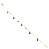 14K Gold Evil Eye and Star Bracelet
