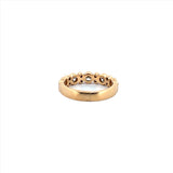 14K Gold Art Deco Round and Oval Diamond Band