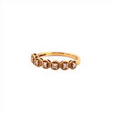 14K Gold Basket Set Rope Diamond Band