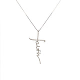 14K Gold Faith Cross Diamond Pendant