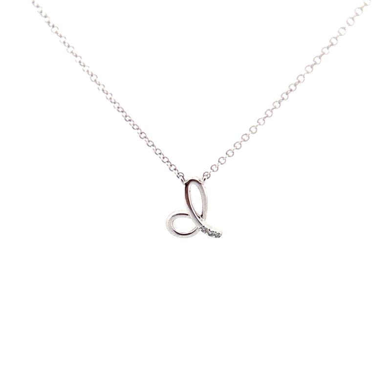 14K Gold Cursive Initial Pendant