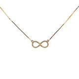 14K Gold Infinity Diamond Pendant