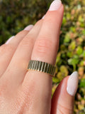14k Yellow Gold Line Gold Fashion Ring