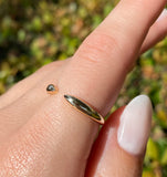 14K Yellow Gold Claw Fashion Ring