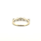 14K Gold Hanging Pearl Diamond Band