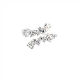 14K Gold Pear Two Row Open Diamond Band