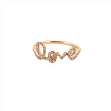 14K Gold Diamond LOVE Ring