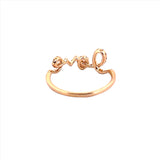 14K Gold Diamond LOVE Ring