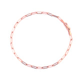 14K Gold Mini Paper Clip Bracelet