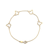 14K Yellow Gold Open Butterfly Bracelet