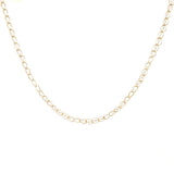 14K Gold Thin Fashion Diamond Cut Necklace