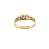 14K Gold Channel Set Duo Chevron Diamond Band