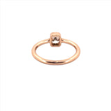 14K Gold Emerald Bezel Diamond Solitaire Band