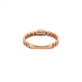 14K Gold Baguette Diamond Cuban Band