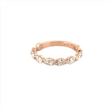 14K Gold Single Prong Pear Diamond Band