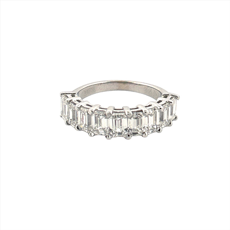 14K Gold Lab Grown Emerald Cut Diamond Band