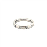 14K Gold Inset Diamond Round Band