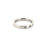 14K Gold Inset Diamond Round Band