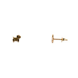 14K Gold Dog Earrings