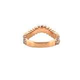 14K Rose Gold Art Deco Baguette Cluster Diamond Band