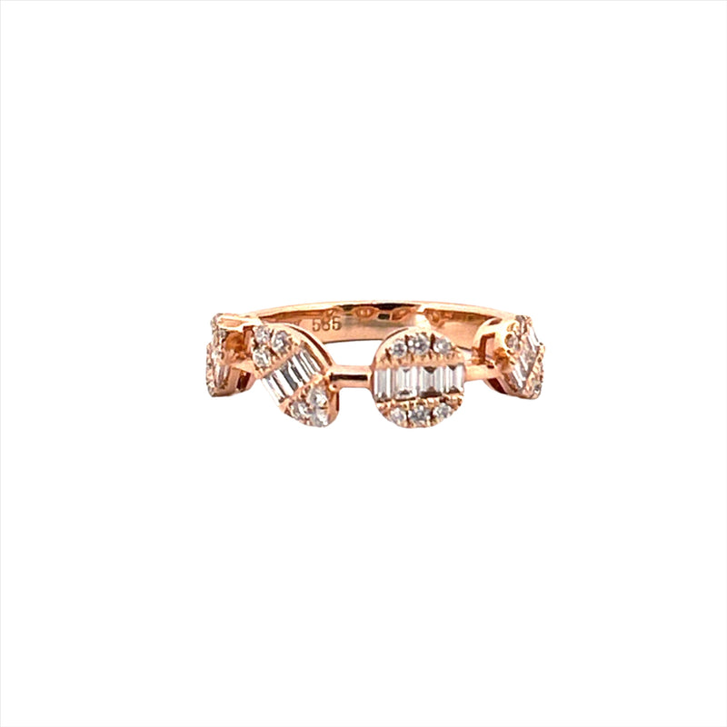 14K Gold Mixed Baguette Beauty Diamond Band