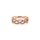 14K Gold Braided Diamond Band