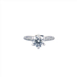The Bow Engagement Ring With Moissanite Center Stone