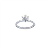 The Bow Engagement Ring With Moissanite Center Stone