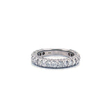 14K Gold 3D Diamond 3/4 Eternity 3.5MM Band