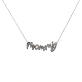 14K Gold Large Mommy Diamond Necklace