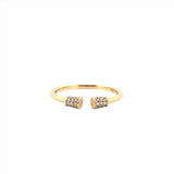 14K Open Diamond Cuffs Ring
