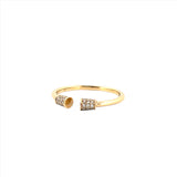 14K Open Diamond Cuffs Ring