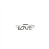 14K Gold Slanted 'LOVE' Diamond Ring