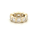 14K Gold 7MM Lab Grown Round Bezel Diamond Eternity Band