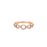 14K Gold Diamond Link Ring