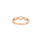 14K Gold Diamond Link Ring
