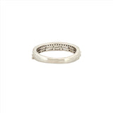 14K Gold Baguette Row and Prong Set Double Diamond Band